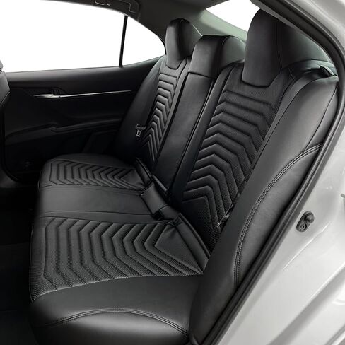 أغطية مقاعد هايلاندر مناسبة خصيصًا لسيارة Toyota Highlander LE وXLE وXSE 2020 2021 2022 2023 2024 2025 من جلد البولي يوريثان الفاخر - 3 صفوف مجموعة كاملة من واقي مقعد السيارة المقاوم للماء باللون الأسود الماسي in Kuwait