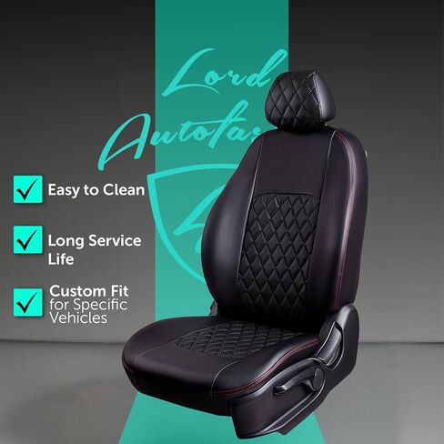 غطاء مقعد Lord AutoFashion Jeep Wrangler، جلد، مجموعة كاملة، واقي مقعد السيارة (أسود، موديلات 2018-2025 Wrangler 4DR) in Kuwait