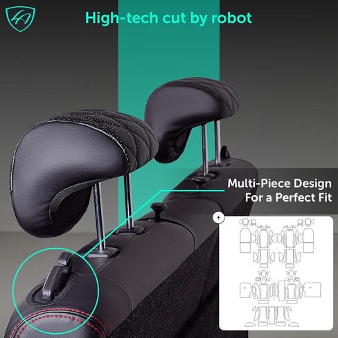 غطاء مقعد Lord AutoFashion Jeep Wrangler، جلد، مجموعة كاملة، واقي مقعد السيارة (أسود، موديلات 2018-2025 Wrangler 4DR) in Kuwait
