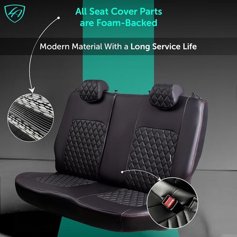 غطاء مقعد Lord AutoFashion Jeep Wrangler، جلد، مجموعة كاملة، واقي مقعد السيارة (أسود، موديلات 2018-2025 Wrangler 4DR) in Kuwait