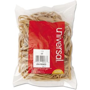 Universal UNV00433 0.04 in. Gauge Size 32 Rubber Bands - Beige (160/Pack)