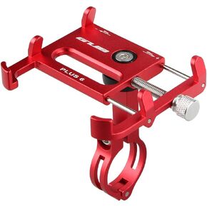 GUB Plus 6 Aluminum MTB Bike Bicycle Motorcycle Phone Holder Support GPS for Bike Handlebar Bike Accessories (Red)