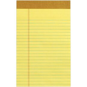 Tops Perforated Junior Pad, Canary Yellow, 24 Count