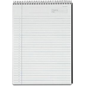 TOPS Docket Diamond Premium Stationery Wirebound Tablet, 8.5 x 11.75 Inches, 60 Sheets, Legal Ruled, Natural White (63978), Black