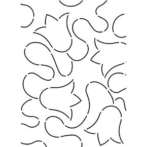 Quilt Stencil Tulip Stipple