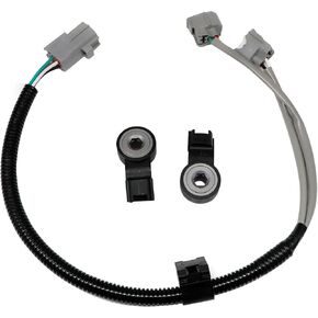 FZJDSD 2 Knock Sensor with Harness Wire Compatible with Toyota 3.3L Camry Highlander Sienna Solara 2003-2010 Compatible with Lexus ES330 RX330 RX400H 2004-2008