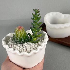 Cute Heart Shape Flowerpot Silicone Mold Handmade Jewelry Storage Box Plaster Resin Mould DIY Candle Jar Concrete Cement Molds in Kuwait
