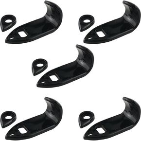 ZCZQC 5Set Plastic Saxophone Thumb Rest Bracket ABS Finger Rest Pad Musical Instrument Accessory For Alto Tenor Soprano Saxophone Music Accessory Accessories Length 6.1cm/2.4 inch Black