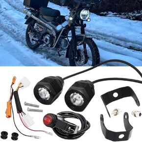 FENGYEMOTO Compatible with Honda CT125 Trail 125 Hunter Cub (2019-2024) High Brightness LED Light Pod Kit + Wiring Harness + Switch
