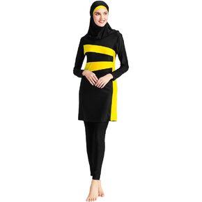 CaptainSwim Women Modest Muslim Swimsuit Full Coverage Swimwear Islamic Hijab Ladies Beachwear Swimming Burkini Swim Suit