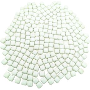 7/15 inch Glass Mosaic Stone Tiles, 1.1LB Non-Transparent Mosaic Pieces for Arts and Crafts, Plates, Picture Frames, Flowerpots, Handmade and Home Decorative (Orange)