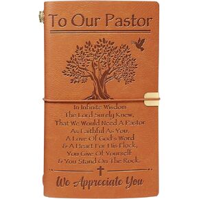BaubleDazz Pastor Appreciation Gifts, Pastor Gifts for Men- 140 Pages Refillable Journal- Thank You Gifts for Pastor, Unique Gifts for Pastors Men, Women, Pastor Birthday Gifts