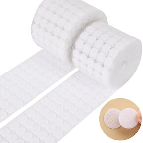 نقاط لاصقة ذاتية من Quefe 1400 قطعة بقطر 0.79 بوصة ونقاط حلقة وحلقة 20 مم خلفية لاصقة مستديرة للمدرسة والفصول الدراسية والحرف المنزلية والمكاتب (700 زوج أبيض) in Kuwait