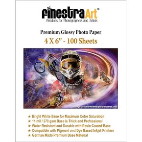 4" X 6" Premium Glossy Inkjet Photo Paper - 100 Sheets