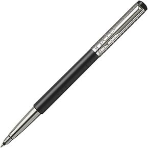 Parker Vector Rollerball Pen, Black Stainless Steel Chiselled
