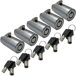 Puyueo Vending Machine Lock Keyed Alike Vending Machine Lock with Tubular Keyway Pop Machine Lock 5 Packs