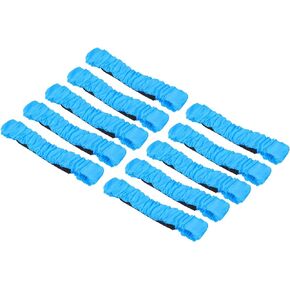 PATIKIL 3 Legged Race Bands, 10 Pack Elastic Tie for Outdoor Birthday Party Field Day Carnival Relay Game, Blue