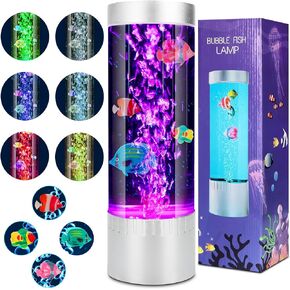 SHTALHST Fish Lamp, Fake Fish Tank with Aquarium Night Light, Kids Friendly Bubble Fish Lamp to Light Up Your Life Like a Lamp with Moving Fish Tank, Fish Tank Light and Aquarium Lamp