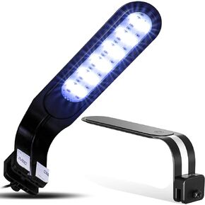 REPTI ZOO LED Clip Light, 5W Day and Night LED Lights for Reptile Terrarium and Fish Tank, 7 Light Modes Clamp Aquarium Light for Different Pet Habits