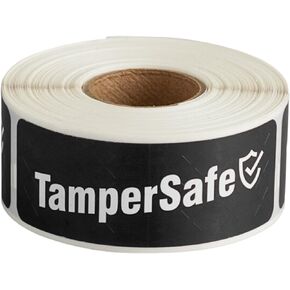 TamperSafe Tape, Tamper Safe for Safe Delivery Label, TamperSafe Stickers, Tamper Safe Seal for Food Container 1 x 3 Inch, 250/Rol (Red)
