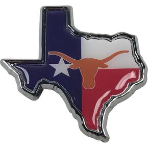 Texas UT Longhorns Metal Auto Emblem (Texas Flag Logo)