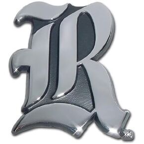 Rice University R NCAA College Chrome Plated Premium Metal Car Truck Motorcycle Emblem