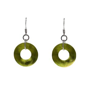 Recycled Vintage Wine Bottle Glass Hoop Earrings