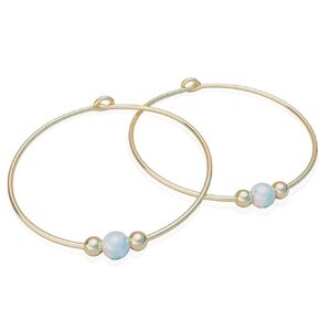 Gold Hoop Earrings - White Opal Hoop Ear rings Thick Large 14k gold filled Hoop Earrings, Simple Thin Hoops, Classic Gold Hoops