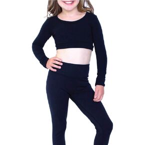 HALFTEE Long Sleeve Layering Tee | Crop Tops for Girls | Sizes 4-12