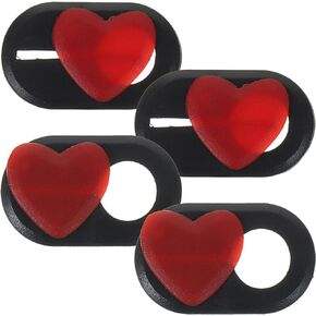 Mikikit Laptop Camera Cover Slide, 4pcs Webcam Cover Slide Cute Love Shape Camera Cover Slide Camera Privacy Cover Protect Your Privacy Security Camera Cover for Laptop in Saudi Arabia