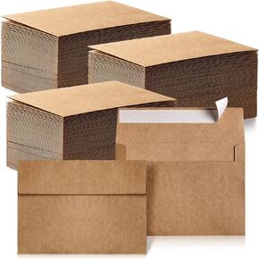 Fainne 800 Pack A2 Brown Envelopes, 5.75x 4.375 Envelopes for Invitation, Kraft Envelopes 120 Gsm Gift Card Envelopes for Office, Gift, Party, Baby Shower,wedding