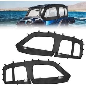 KEMIMOTO UTV تصميم ترقية للأبواب العلوية الناعمة متوافق مع Polaris General 4 1000 / XP 4 1000 حاويات الكابينة الناعمة النوافذ التي تناسب المرايا الجانبية والزجاج الأمامي 4 مقاعد بسحاب جديد