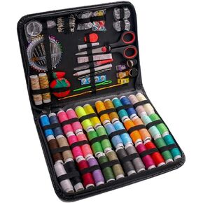 BiaoGan 172PCS Sewing Kit, Sewing Machine Kit Premium Sewing Accessories and Supplies Kit with Thread Spools Needle Scissors Thimble Tape Measure for Adults College Students Beginners Emergency
