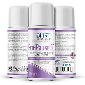 BHRT Naturals Progesterone Cream 5000mg Bioidentical USP Natural - 90 Day Supply, USA Made, Pharmacist Formulated, Non-GMO Menopause Relief – TTC PCOS Supplement (1 Bottle)