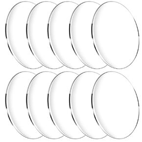 10 Pieces Clear Circle Acrylic Sheet, 1/8" Thickness, 5 Inch Plexiglass Circle Acrylic Disc Transparent Round Acrylic Blank Sign for Name Cards, Cricut Cutting, Painting and DIY Projects