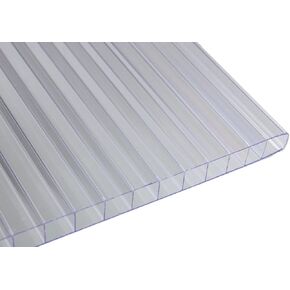 Falken Design Falkenacrylic-MW-CL-6MM/2424 Mw-CL-6mm/2424 Multiwall Polycarbonate Sheet, Greenhouse Cover, 6mm (0.236") 24" x 24" - Clear, Polycarbonate in Kuwait