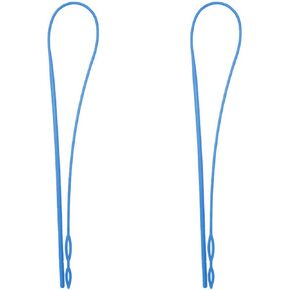 2 Pcs Plastic Flexible Drawstring Threader,58.2cm/23in Hoodie String Threader Drawstring Replacement Quick & Easy Drawstring Threader Tool for Sweatpants,Jackets,Swim Trunks,Shorts(Blue)