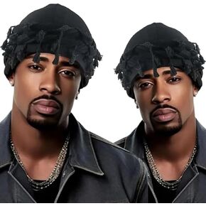 Meromibe Vintage Ethnic Turban for Men with Tassel - Durag Head Wraps, Soft Elastic Fit & Perfect for Outdoor Activities!