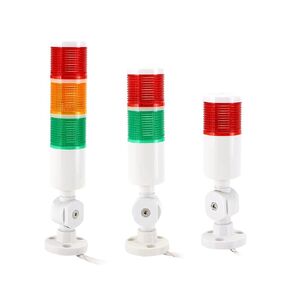 3Pcs Led Signal Tower Stack Lights, Industrial Signal Warning Lights with Buzzer Alarm Sound Machine Indicator Alarm Signal Tower Light for Operator Stations Machine Tools Monitoring,12V 24V DC