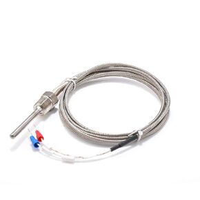 Waterproof RTD PT100 Temperature Sensor - Jaybva Stainless Steel 3 Wire Thermistor Probe for PID Temperature Controller NPT 1/4" Inch Pipe Thread with Insulation Lead Shield Wire -50~500℃ with 2m Wire