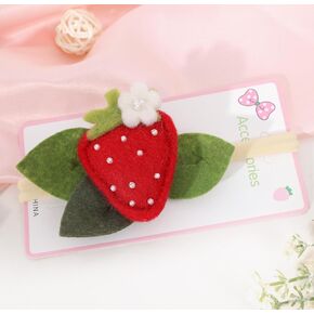 Strawberry Baby Headband - Berry Sweet Hairband for Girls, Sweet One 1st Birthday Decoration, Felt Strawberry Hair Accessories for Baby Girls
