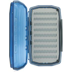UMPQUA UPG Silicone WP Essential Large Fly Box - Lightweight Versatile Large-Sized Waterproof Dustproof Quick-Loading Fly Storage Case - Fly Fishing Tackle Organizer - Blue
