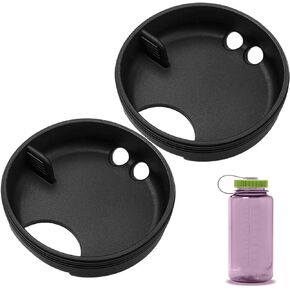 Axlksia 2 Pack Splashguard Compatible with Nalgene Water Bottles, BPA-Free Silicone Splashguard Lid Wide Mouth for Nalgene Splash Guard 32 oz Wide Mouth Water Bottles Accessory