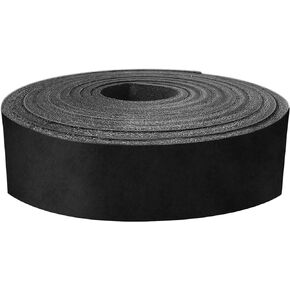 ELW Vegetable Tanned Leather 8-10 oz (3.2-4mm) Black Straps, Belts, Strips Size: 1"x72" (2.5x182cm) Full Grain Veg Tan Tooling Leather Cowhide Heavy Craftsmen Grade AB for DIY, Tooling, Carving