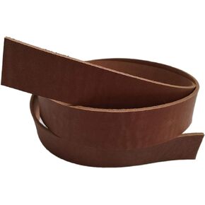 9 oz Genuine Leather Strap, Leather Strip, Leather Band, Natural Leather Belt Blank. 51". (Ginger Cognac, 1 inch (25mm.))