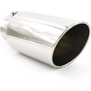 RP Remarkable Power, 5" Inlet 10" Outlet 18" Long Stainless Steel Rolled Edge Diesel Exhaust Tip EXT39