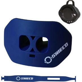 O Shield Mouth Guard for Football with Dual-Layer Protection, Built-in Air Channels, Extended Lip Shield, Soft Material, Adult and Youth Sizes with Strap/Case, Royal Blue