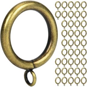 Curtain Ring Metal 28-Pcs 1 1/4- Inch Inner Diameter with Eyelets Fit Up to 1 Inch Rod Large Wire Diameter (Satin Nickel-28Pcs) in Kuwait