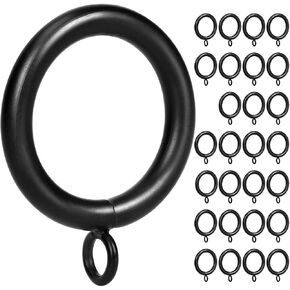 Curtain Ring Metal 28-Pcs 1 1/4- Inch Inner Diameter with Eyelets Fit Up to 1 Inch Rod Large Wire Diameter (Satin Nickel-28Pcs) in Kuwait