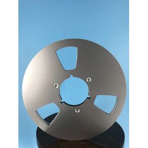 Burlington Recording 1/4" x 10.5" Silver Nab Aluminum Metal Reel with White Hinged Set up Box New